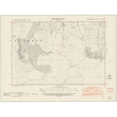 1948 Map of Montgomeryshire XXXIII.SW, 1953 Print