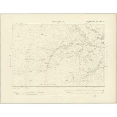 1900 Map of Montgomeryshire XXXIV.NE, 1903 Print