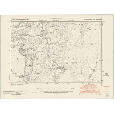 1948 Map of Montgomeryshire XXXIV.NW, 1953 Print