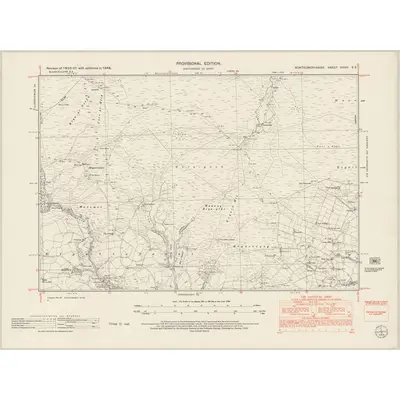 1948 Map of Montgomeryshire XXXIV.SE, 1953 Print