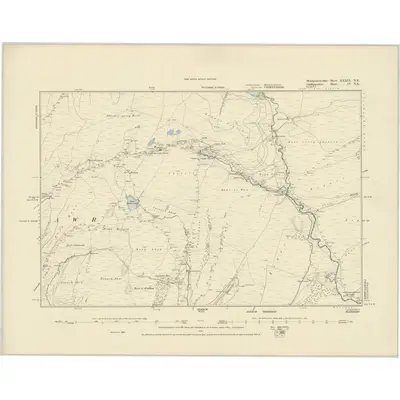 1886 Map of Montgomeryshire XXXIX.NE, 1887 Print
