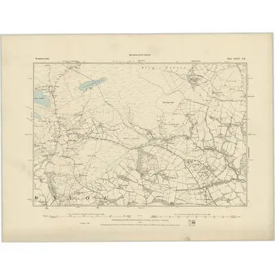 1885 Map of Montgomeryshire XXXV.NE