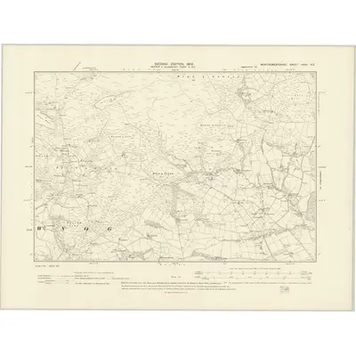1901 Map of Montgomeryshire XXXV.NE, 1903 Print