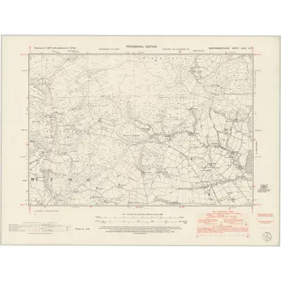 1948 Map of Montgomeryshire XXXV.NE, 1953 Print