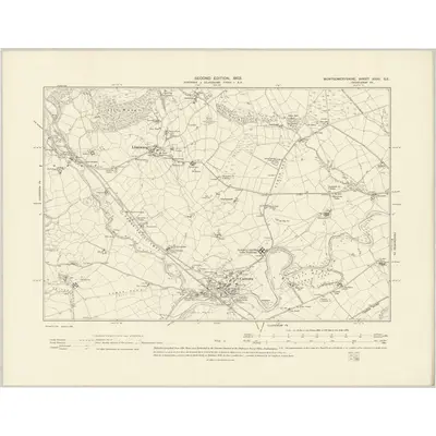1901 Map of Montgomeryshire XXXV.SE, 1903 Print