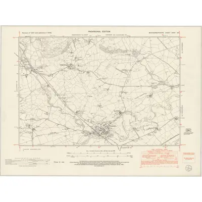 1948 Map of Montgomeryshire XXXV.SE, 1953 Print
