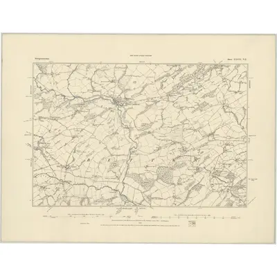 1884 Map of Montgomeryshire XXXVI.NE