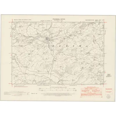 1949 Map of Montgomeryshire XXXVI.NE, 1953 Print