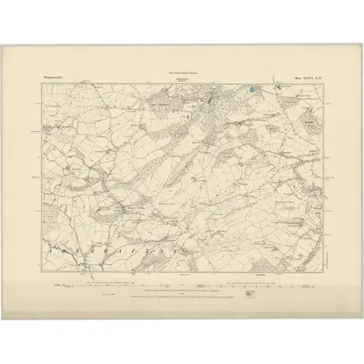 1884 Map of Montgomeryshire XXXVI.NW