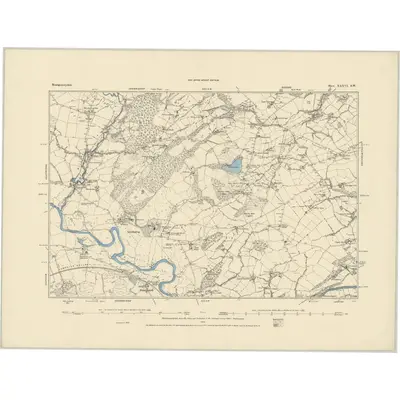 1884 Map of Montgomeryshire XXXVI.SW, 1885 Print