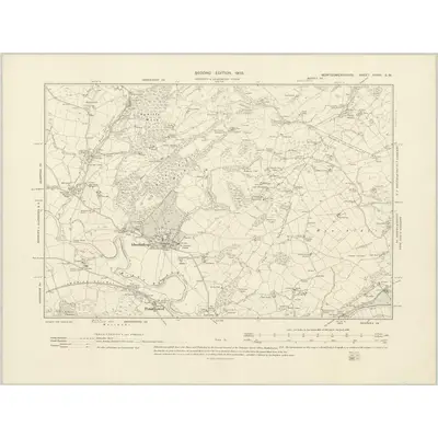 1901 Map of Montgomeryshire XXXVI.SW, 1903 Print