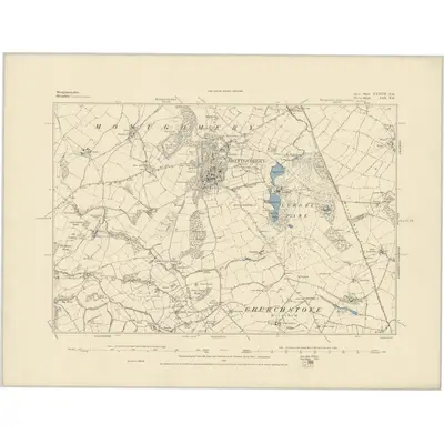 1882 Map of Montgomeryshire XXXVII.NE, 1885 Print