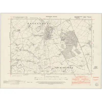 1948 Map of Montgomeryshire XXXVII.NE, 1953 Print