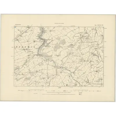 1884 Map of Montgomeryshire XXXVII.SW
