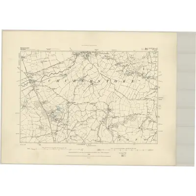 1882 Map of Montgomeryshire XXXVIII.SW, 1883 Print