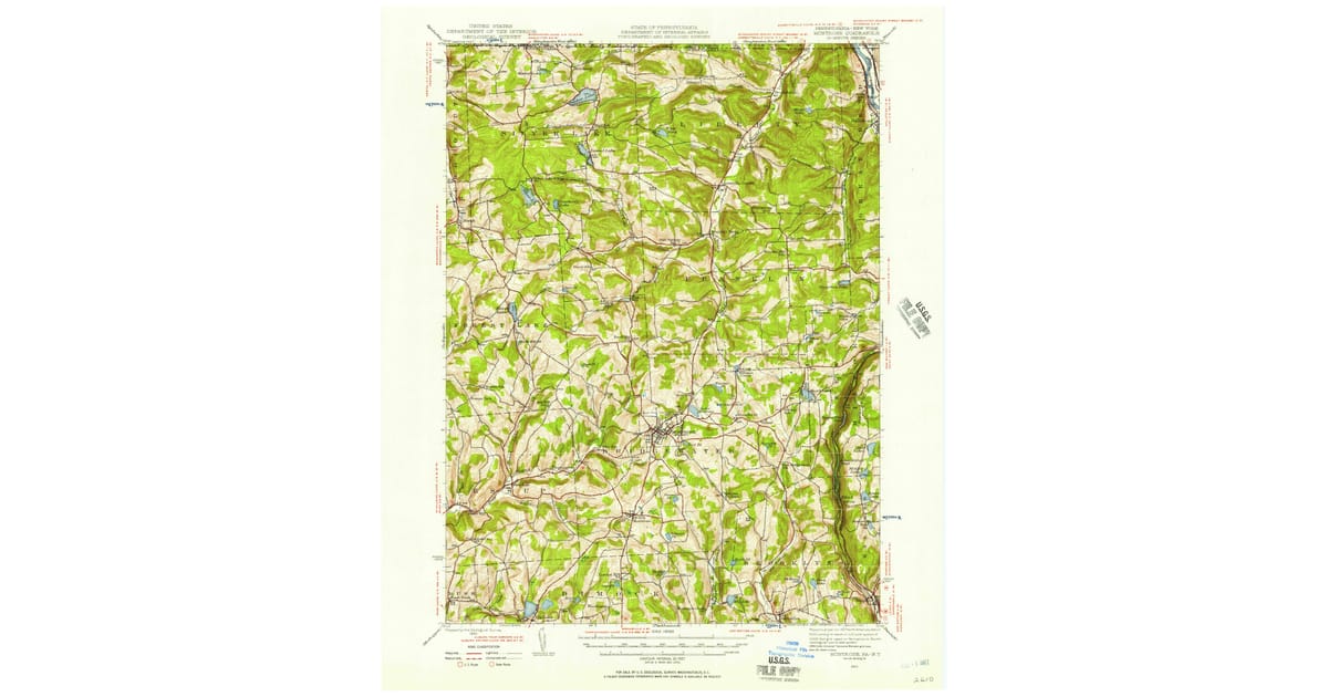 Old Maps of Dimock Township PA - Montrose Susquehanna County Pa Usgs Topo 1943 P1957 Og 1200x630 