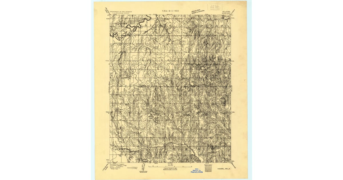 Old Maps of Powell Oklahoma City - Moore Cleveland County Ok Usgs Topo 1892 Og 1200x630