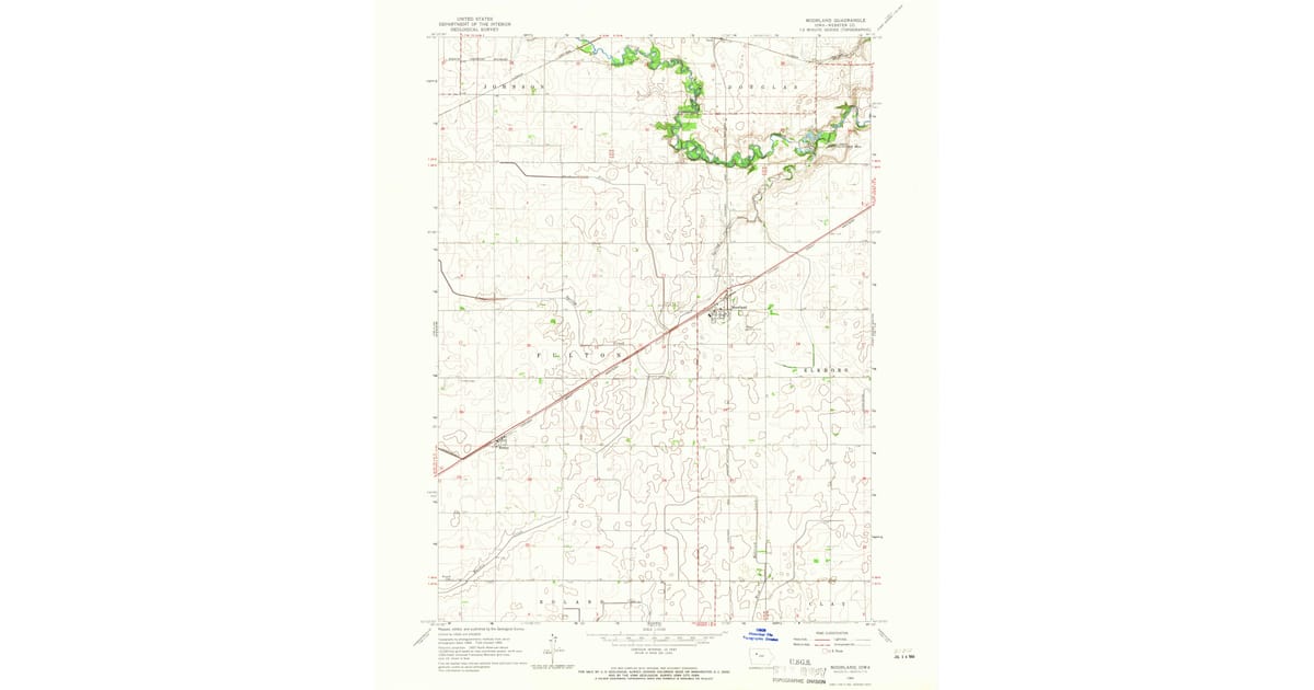 1960s Maps of Douglas Township, IA | Pastmaps