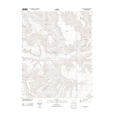 2013 Map of Moqui Canyon, 2013 Print
