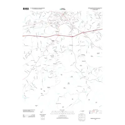2013 Map of Morganton South, 2013 Print