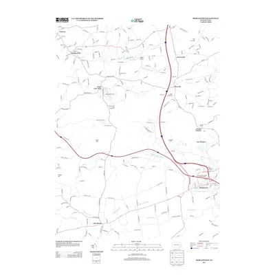 2013 Map of Morgantown, 2013 Print