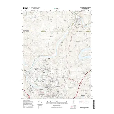 2014 Map of Morgantown North, 2014 Print