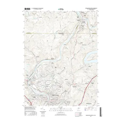 2016 Map of Morgantown North, 2016 Print