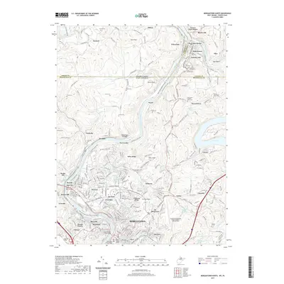 2019 Map of Morgantown North, 2019 Print