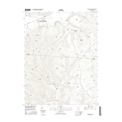 2016 Map of Morgantown, 2016 Print