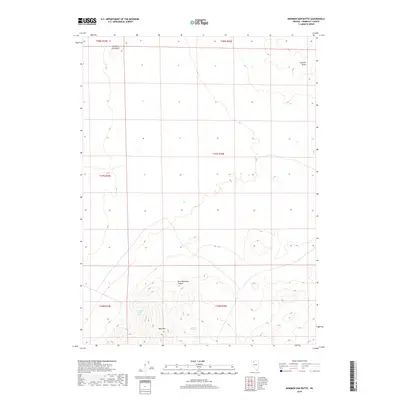 2018 Map of Mormon Dan Butte, 2018 Print