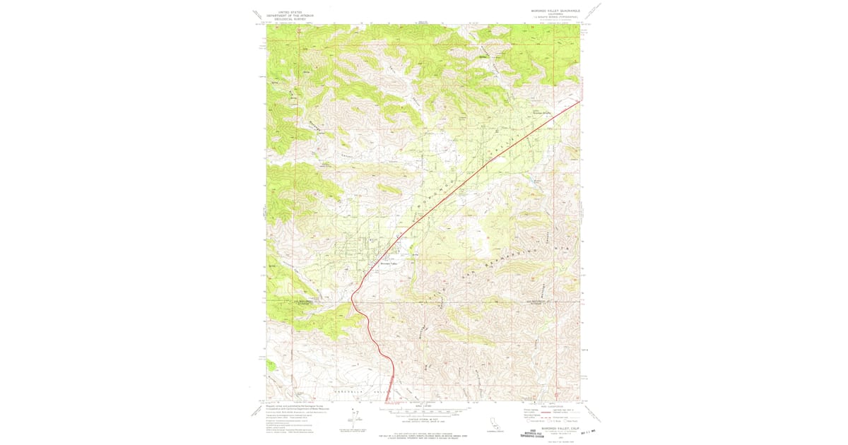 1972 Map of Morongo Valley, CA — High-Res | Pastmaps