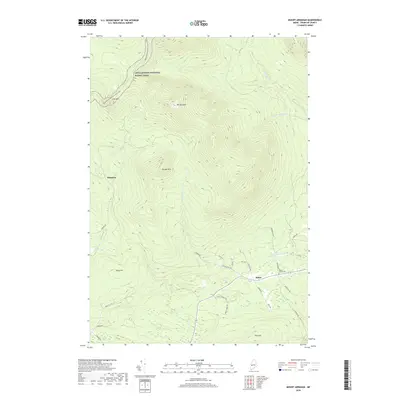 2018 Map of Mount Abraham, 2018 Print