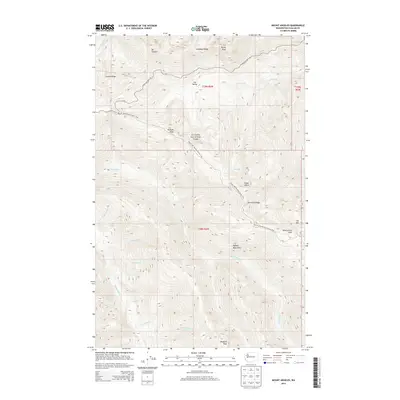 2014 Map of Mount Angeles, 2014 Print