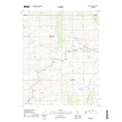 2018 Map of Mount Brewer, 2018 Print