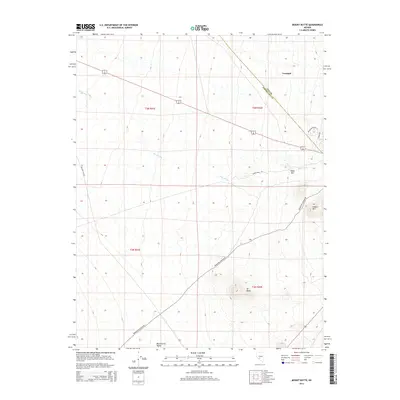 2014 Map of Mount Butte, 2014 Print