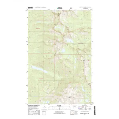 2017 Map of Mount Calowahcan, 2017 Print