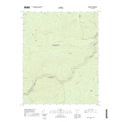 2019 Map of Mount Guyot, 2019 Print