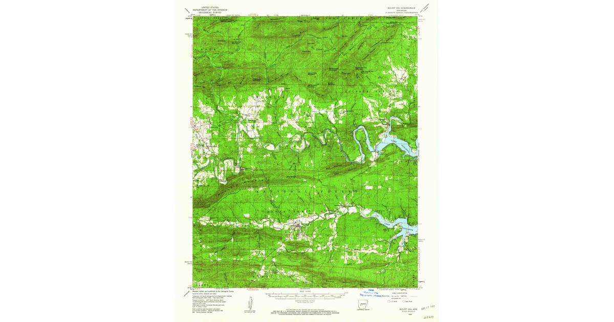 1959 Map of Mount Ida, AR — High-Res | Pastmaps