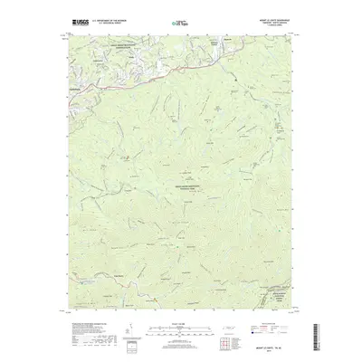 2019 Map of Mount Le Conte, 2019 Print