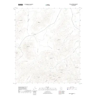 2019 Map of Mount Livermore, 2019 Print