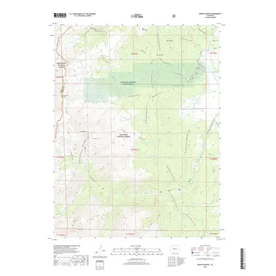 2019 Map of Mount Massive, 2019 Print