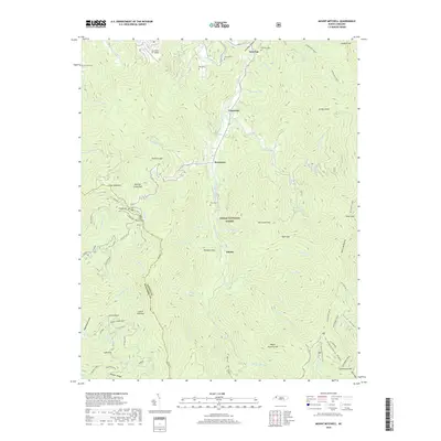 2019 Map of Mount Mitchell, 2019 Print