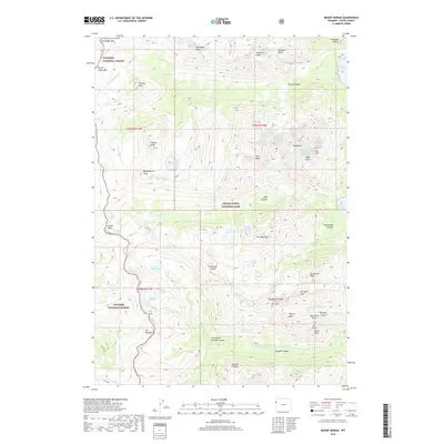 2018 Map of Mount Moran, 2018 Print