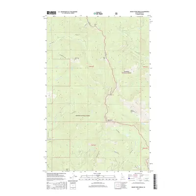 2017 Map of Mount Pend Oreille, 2017 Print