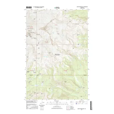 2017 Map of Mount Rainier East, 2017 Print