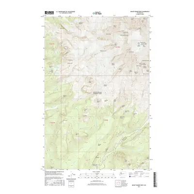 2017 Map of Mount Rainier West, 2017 Print