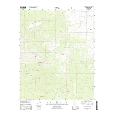 2017 Map of Mount Sedgwick, 2017 Print