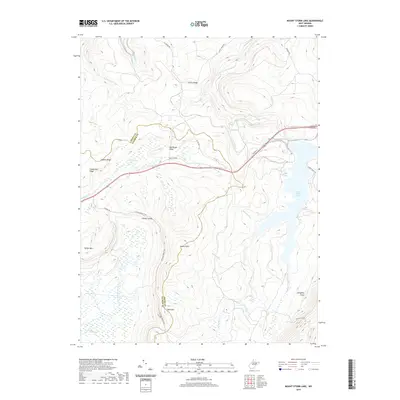 2019 Map of Mount Storm Lake, 2019 Print