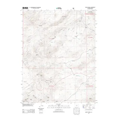 2013 Map of Mount Tyndall, 2013 Print