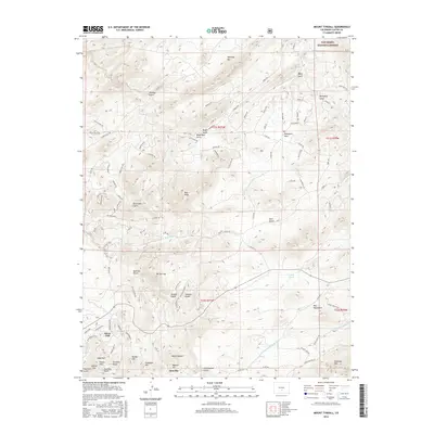 2016 Map of Mount Tyndall, 2016 Print